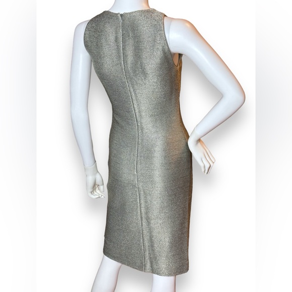 Akris Structured Metallic Techno Weave Sheath Dress - Picture 10 of 13